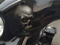 Airbrush harley davidson front skull