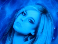 Avril Lavigne airbrush close up